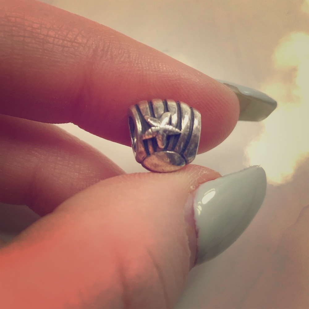 Seashell pandora charm sterling silver